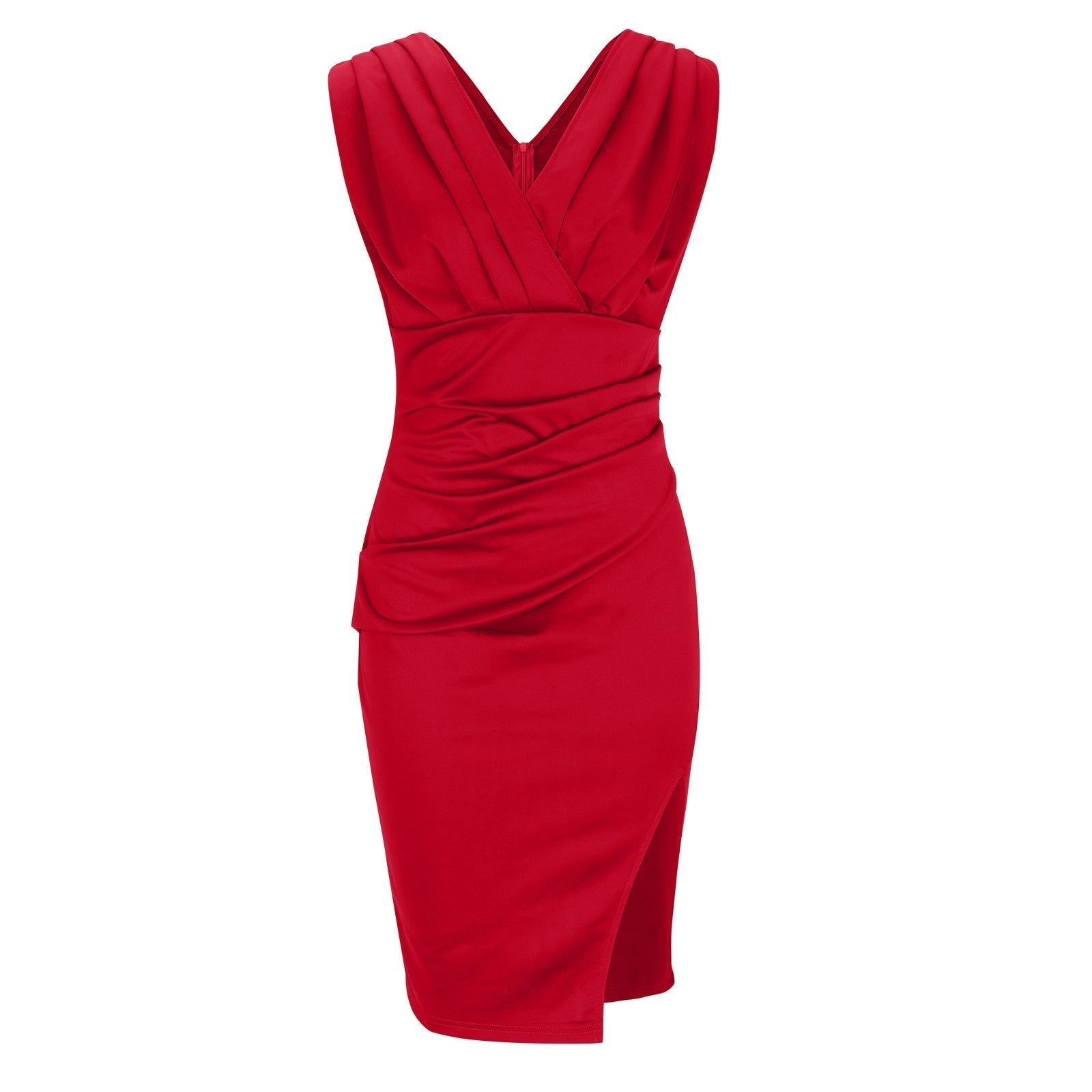 FRESIA | Fitted Dress With V-Neck And Slit