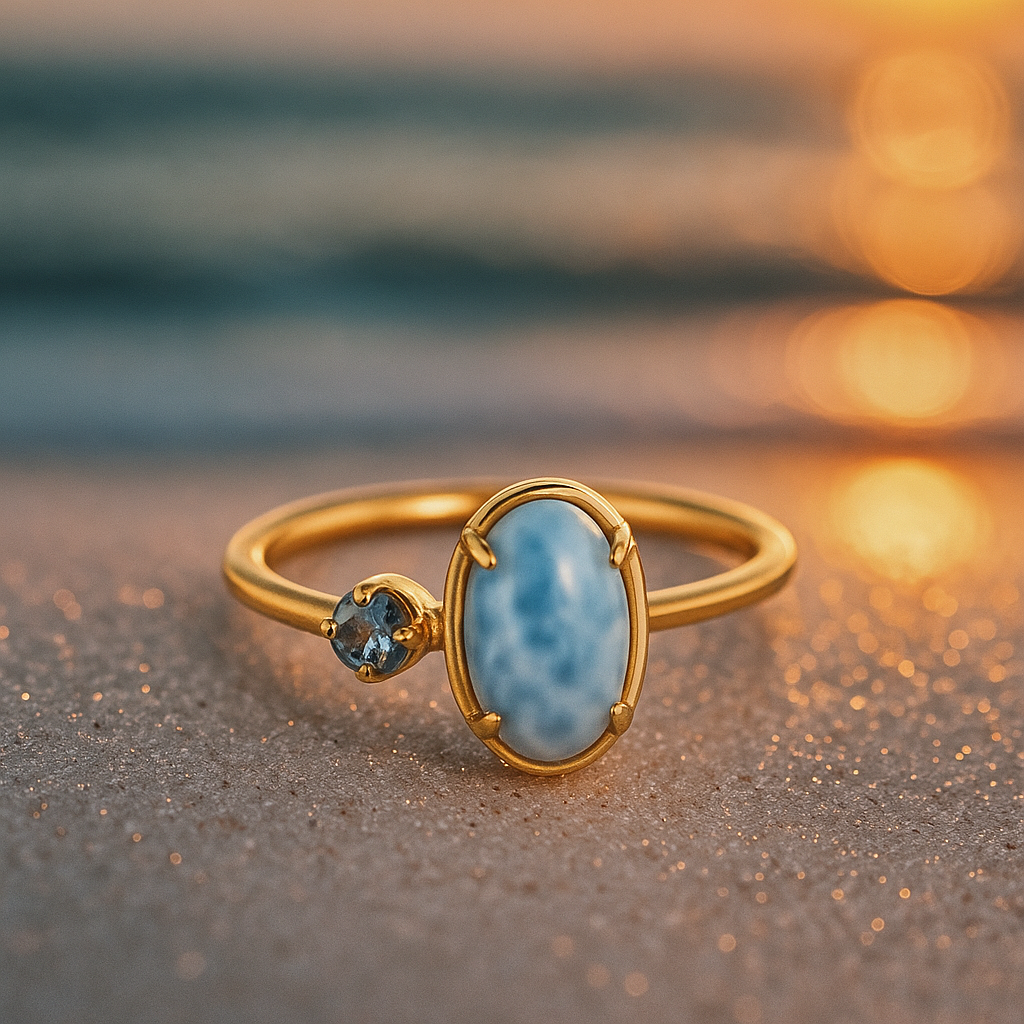 Celeste Wave β Radiant Topaz Ring