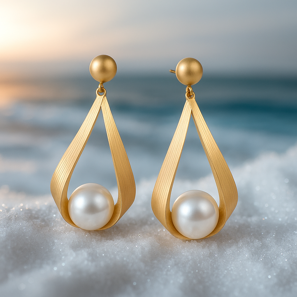 Nerida | Radiant Pearl Drop Earrings