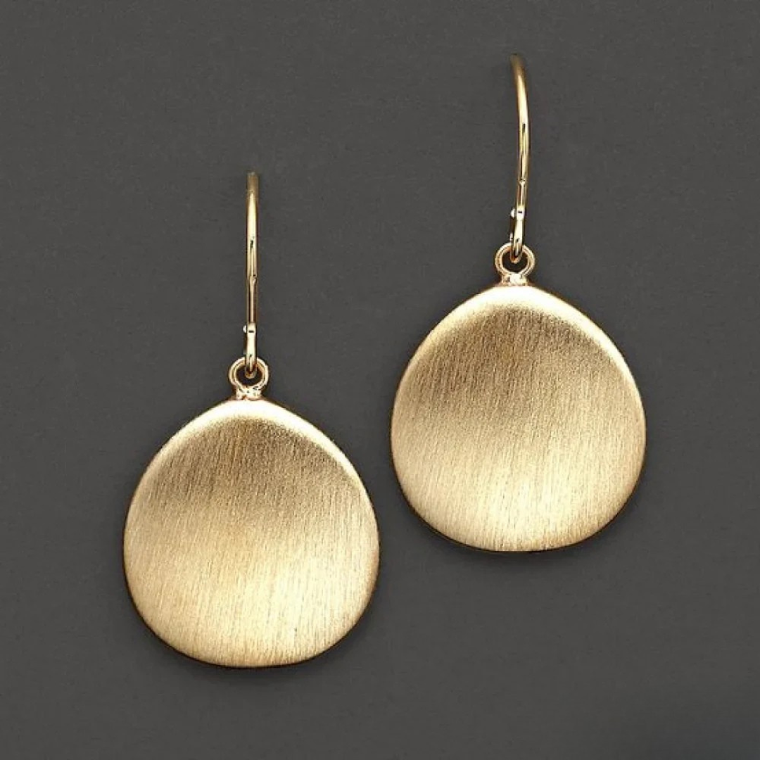 Retro Golden Record Earrings