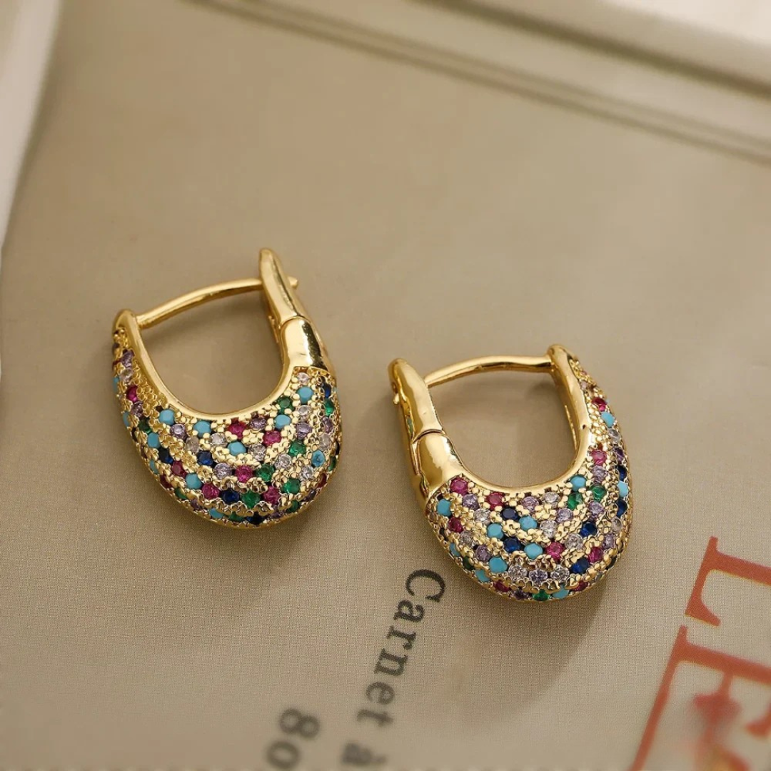 Colorful Crystal Stud Earrings