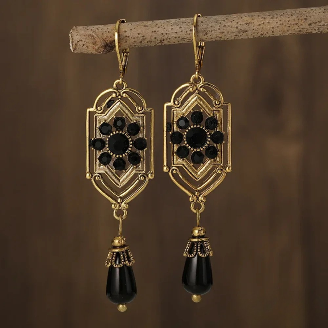 Black Crystal Earrings