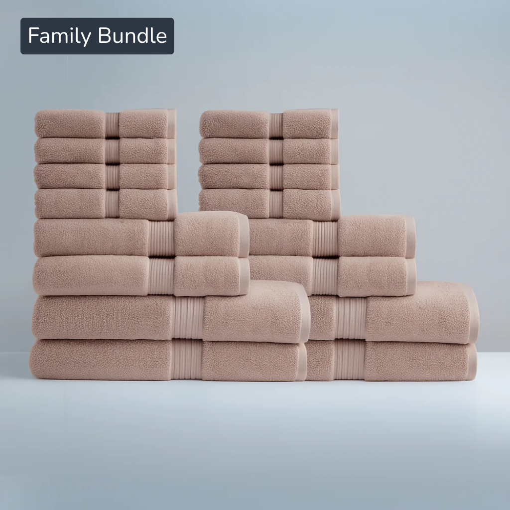 5-Star Hotel Towels – Family Bath Bundle 16pcs