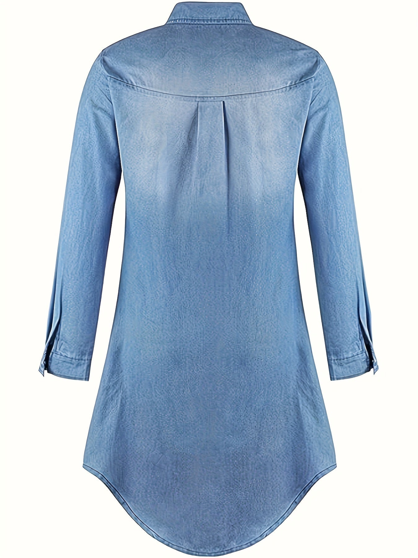 Tess | Denim Midi Dress with Button Placket