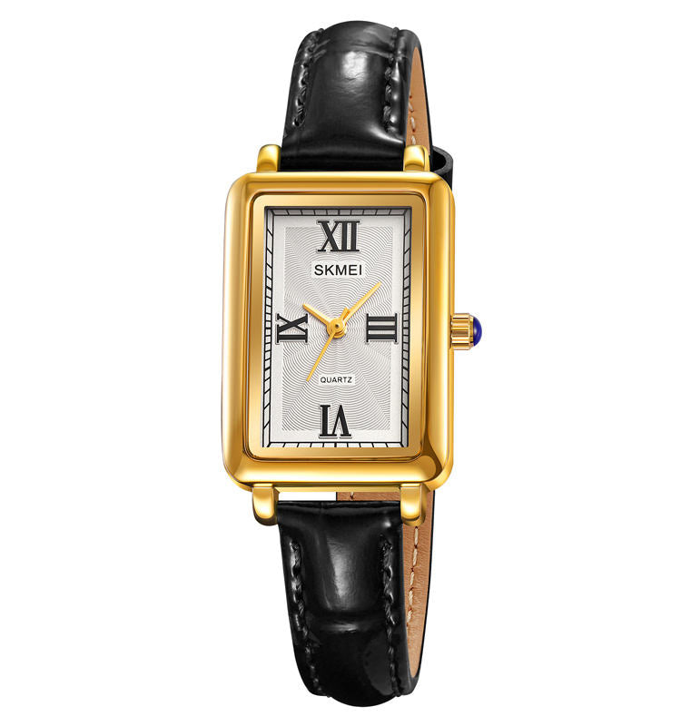 Leather-Strapped Casual Watch