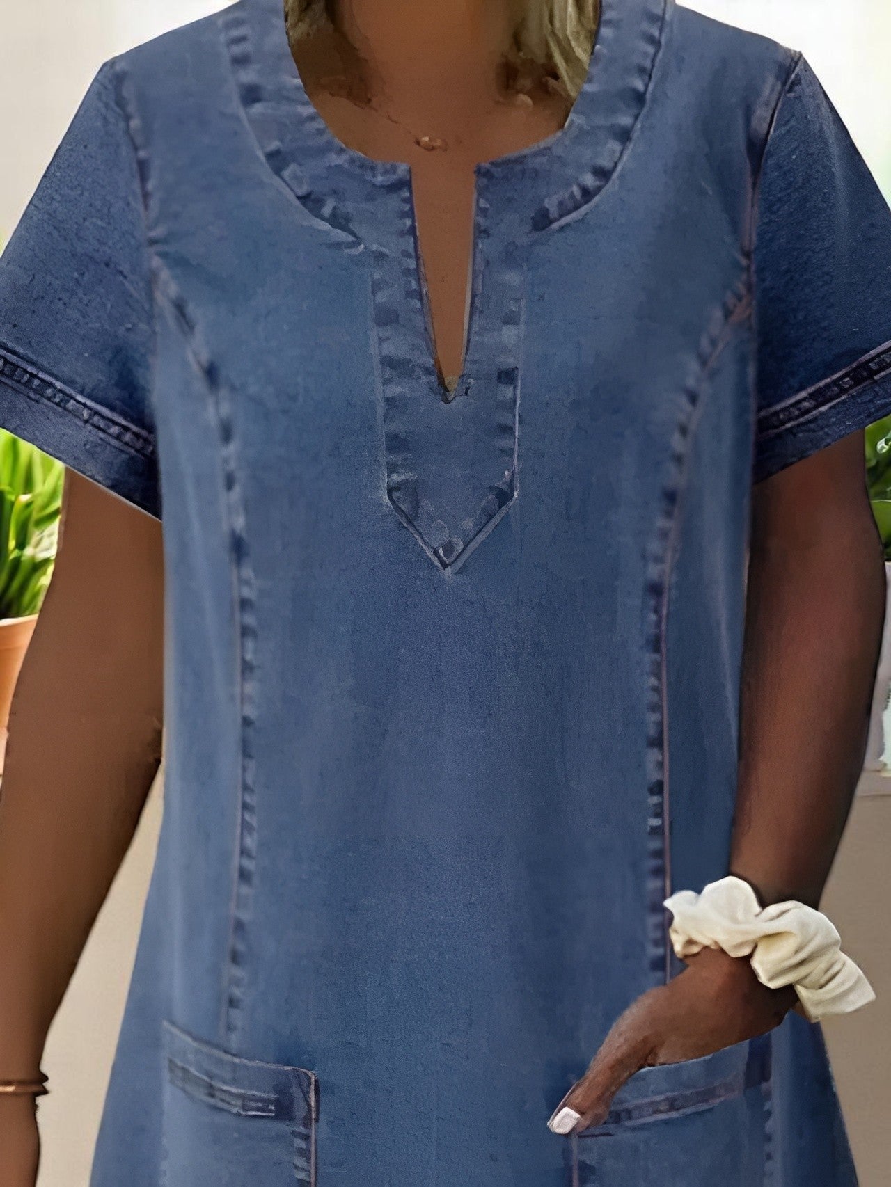 Julia | Soft Denim Dress with Pockets