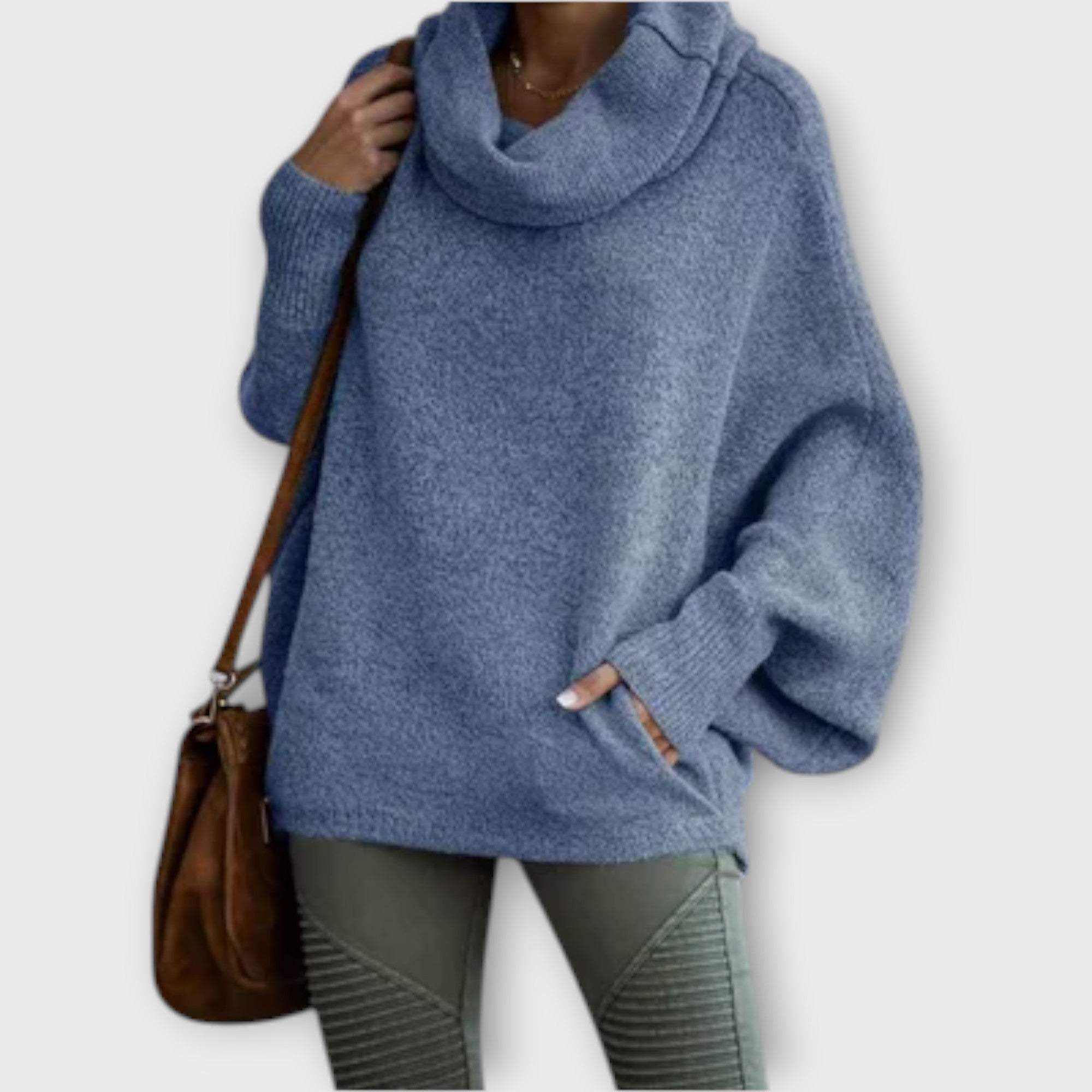 Elegant Women's Sweater in Turtle Pattern