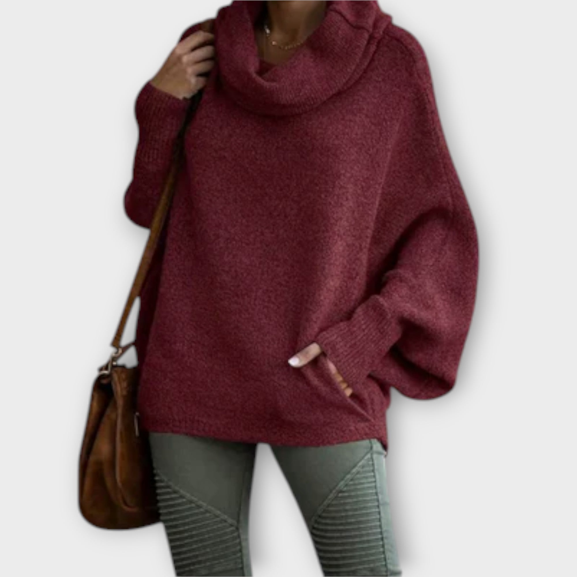 Elegant Women's Sweater in Turtle Pattern