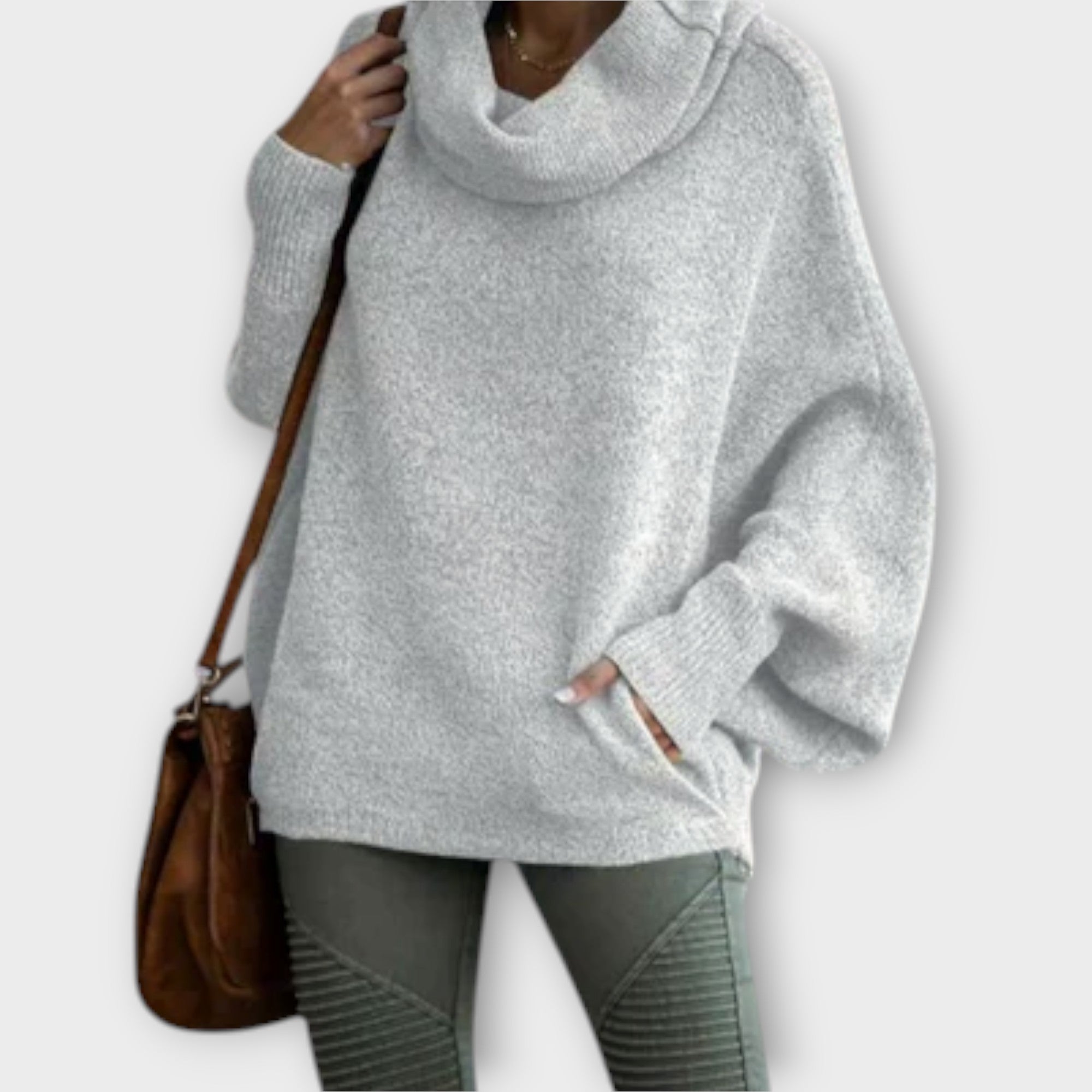 Elegant Women's Sweater in Turtle Pattern