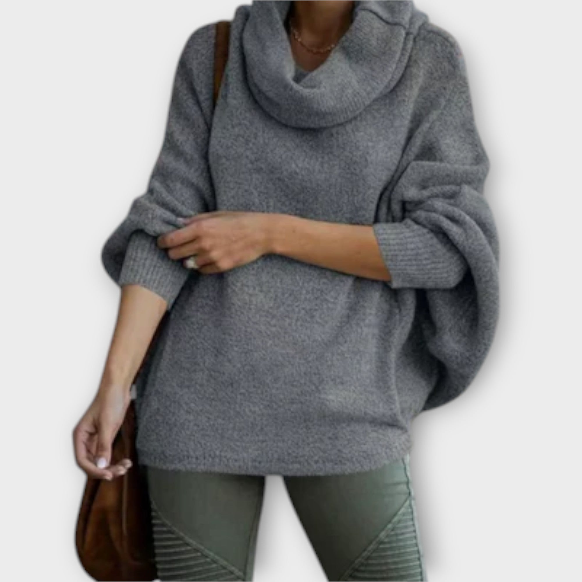 Elegant Women's Sweater in Turtle Pattern