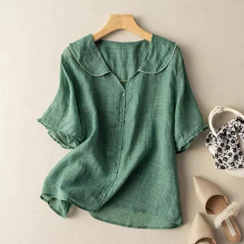 Adele™ - Airy Linen Blouse