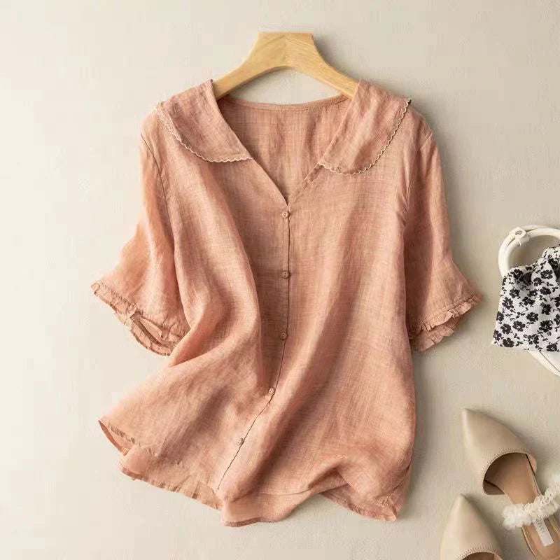 Adele™ - Airy Linen Blouse